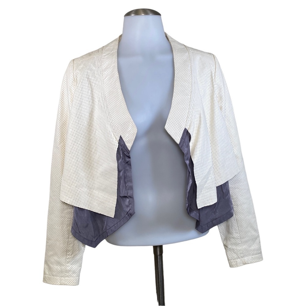 Poleci Boxy Crop Leather Jacket - Picture 8 of 10